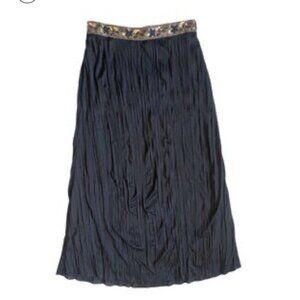 Vtg Worthington Womans M Flowy Maxi Skirt Embroidered Waistband Whimsigoth Y2k